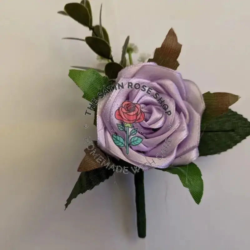 Elegant Satin Rose Boutonniere for Weddings and Proms - The Satin Rose Shop